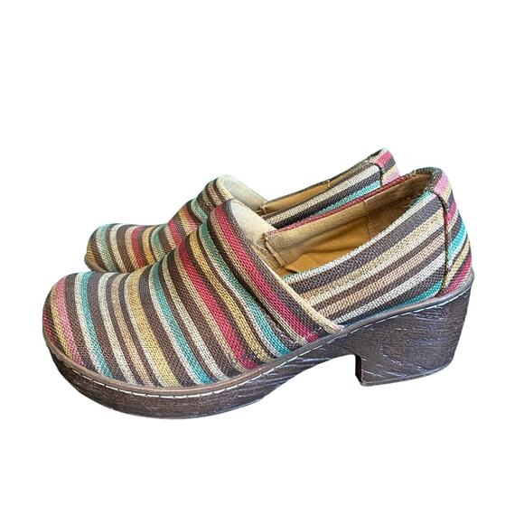 B.O.C Born Concept Stripe Fabric Clog Women's 8.5M - Picture 1 of 10